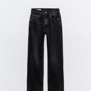 Zara Women's Black Straight Leg Jeans